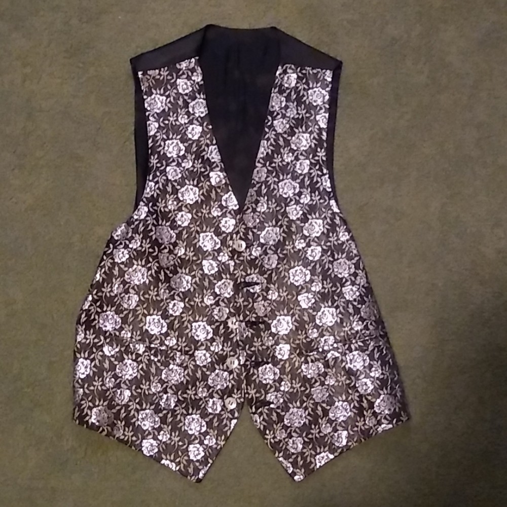 Metallic Rose Vest